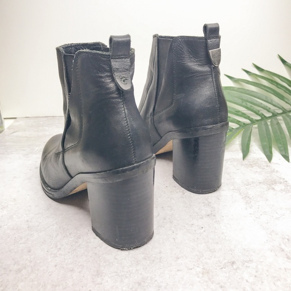 OFFICE London Black Heeled Ankle Booties Size 37 - Picture 6 of 8